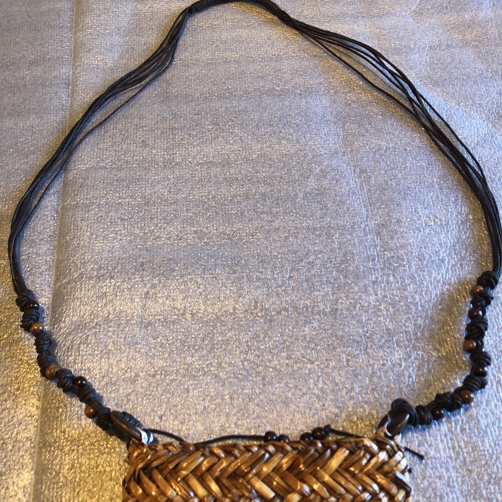 DP Leopard Print Purse Braided Beaded Long Strap Bohemian Hippie Pocket Clasp - Picture 9 of 12